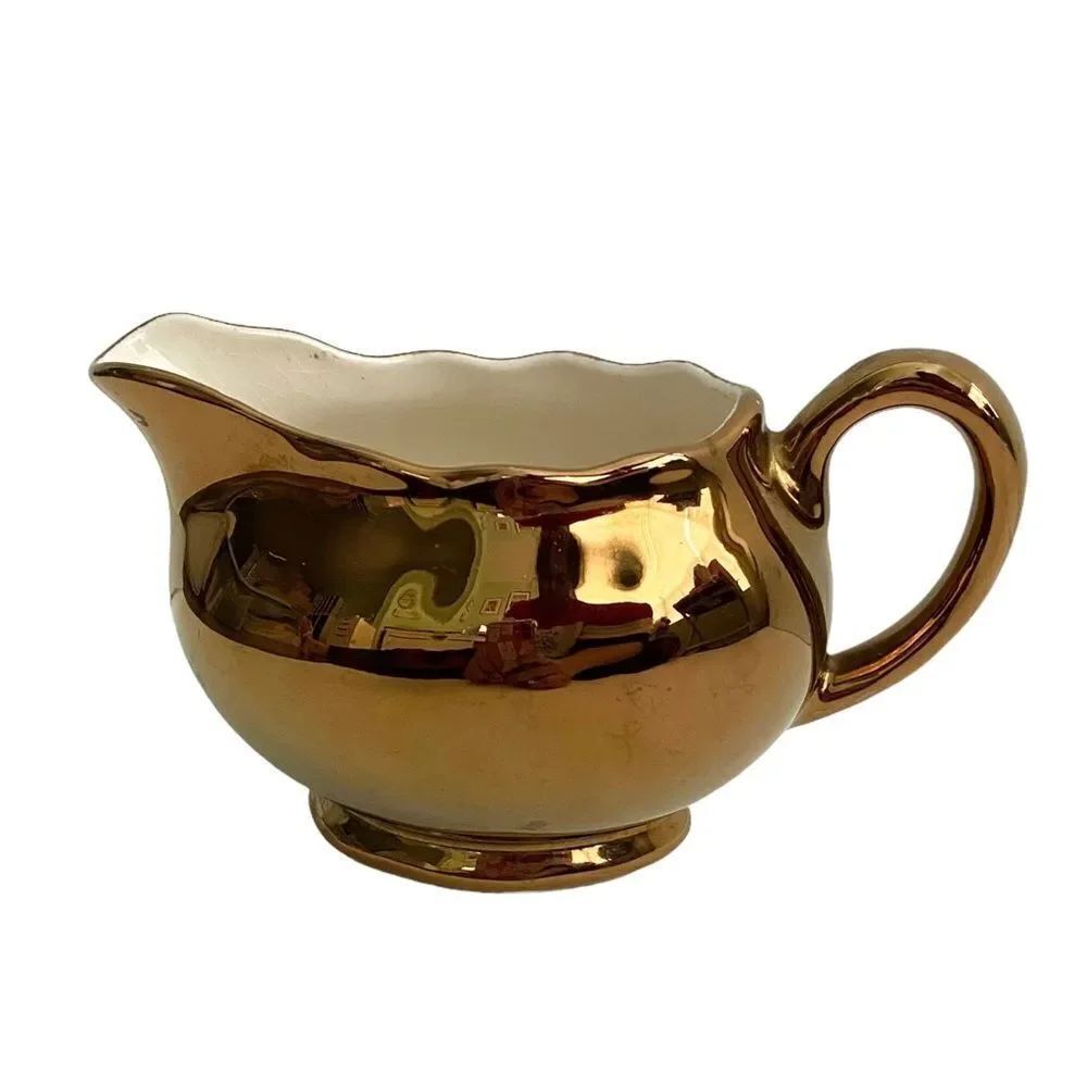 Antique Grays Pottery Made in Stoke-On-Trent England Bronze-Gold Creamer